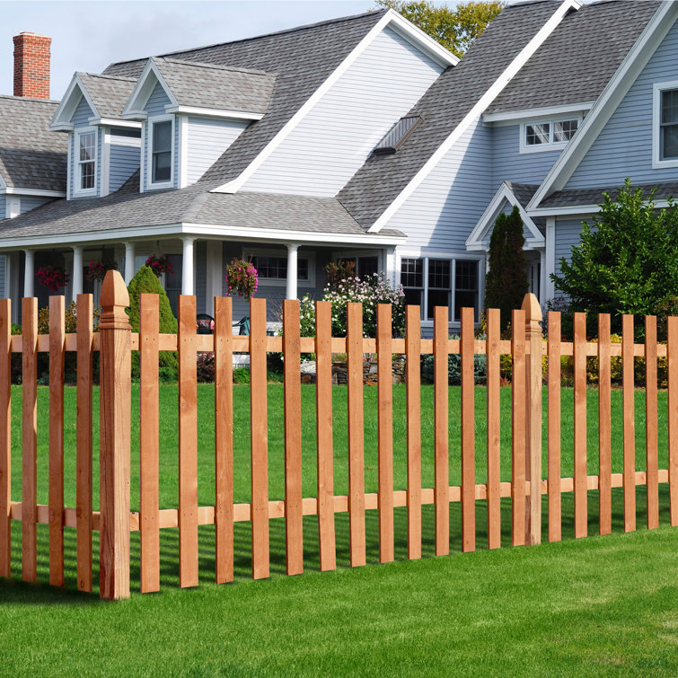 Outdoor Essentials 42 in. H x 3.5 in. W Flat Cedar Fence Pickets, 27